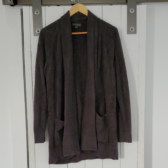 Barefoot Dreams Sweaters - Barefoot Dreams Brown Open Front Cardigan